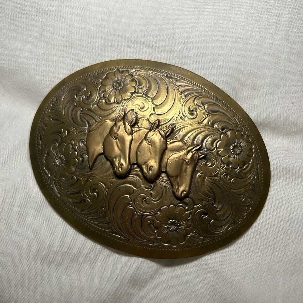 Gold Equestrian Belt Buckle